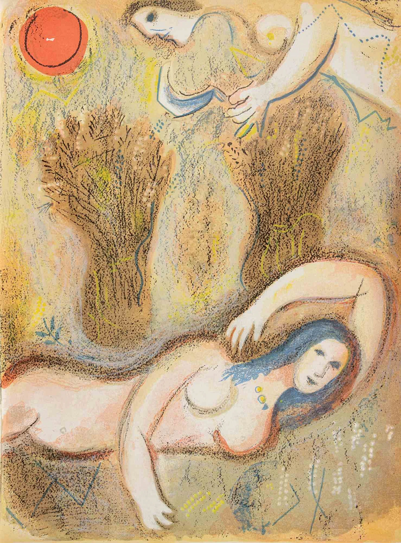Marc Chagall, Booz Awakes, Lithograph 1960s-1970s 1