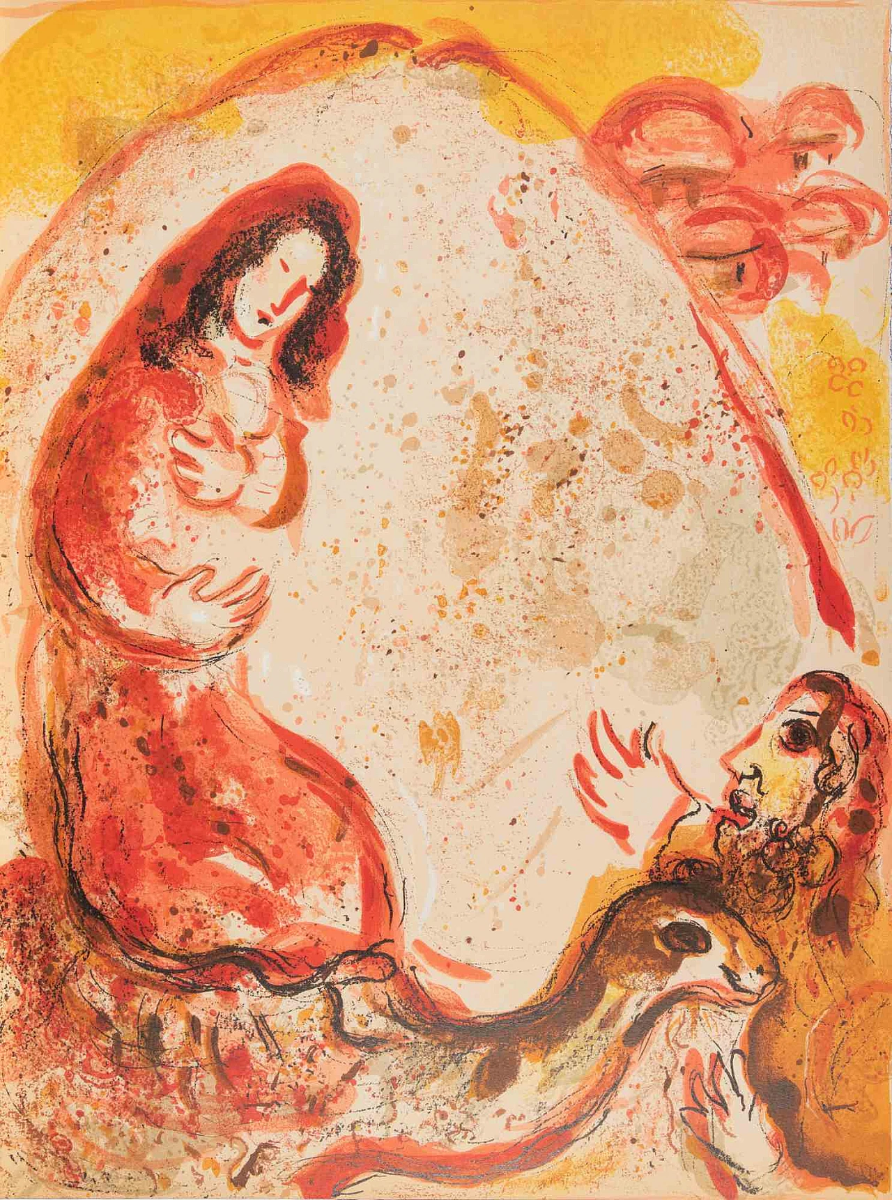 Marc Chagall, Rachel ha rubato gli idoli di suo padre, litografia 1960-1979 1