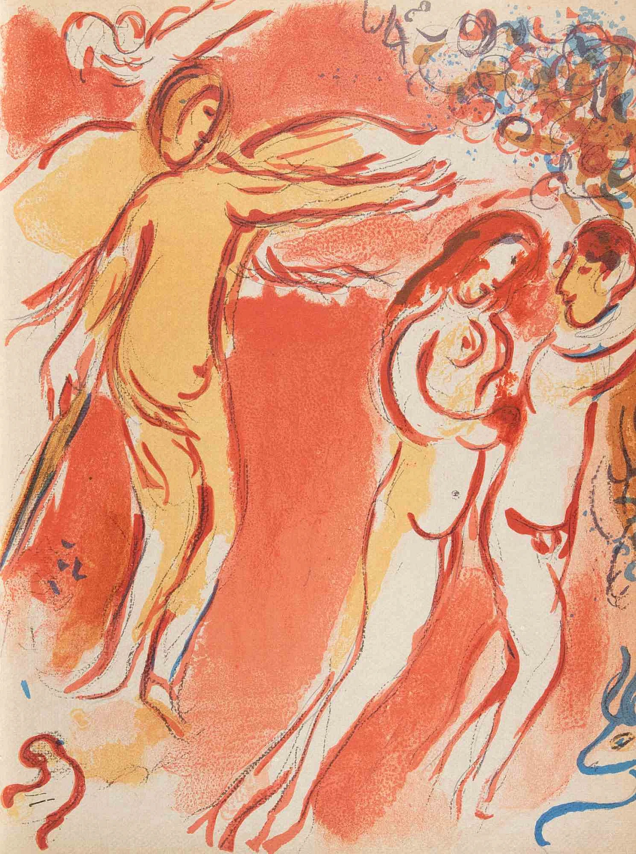Marc Chagall, Adam and Eve Banished from the Paradise, Lithograph 1960s-1970s 1