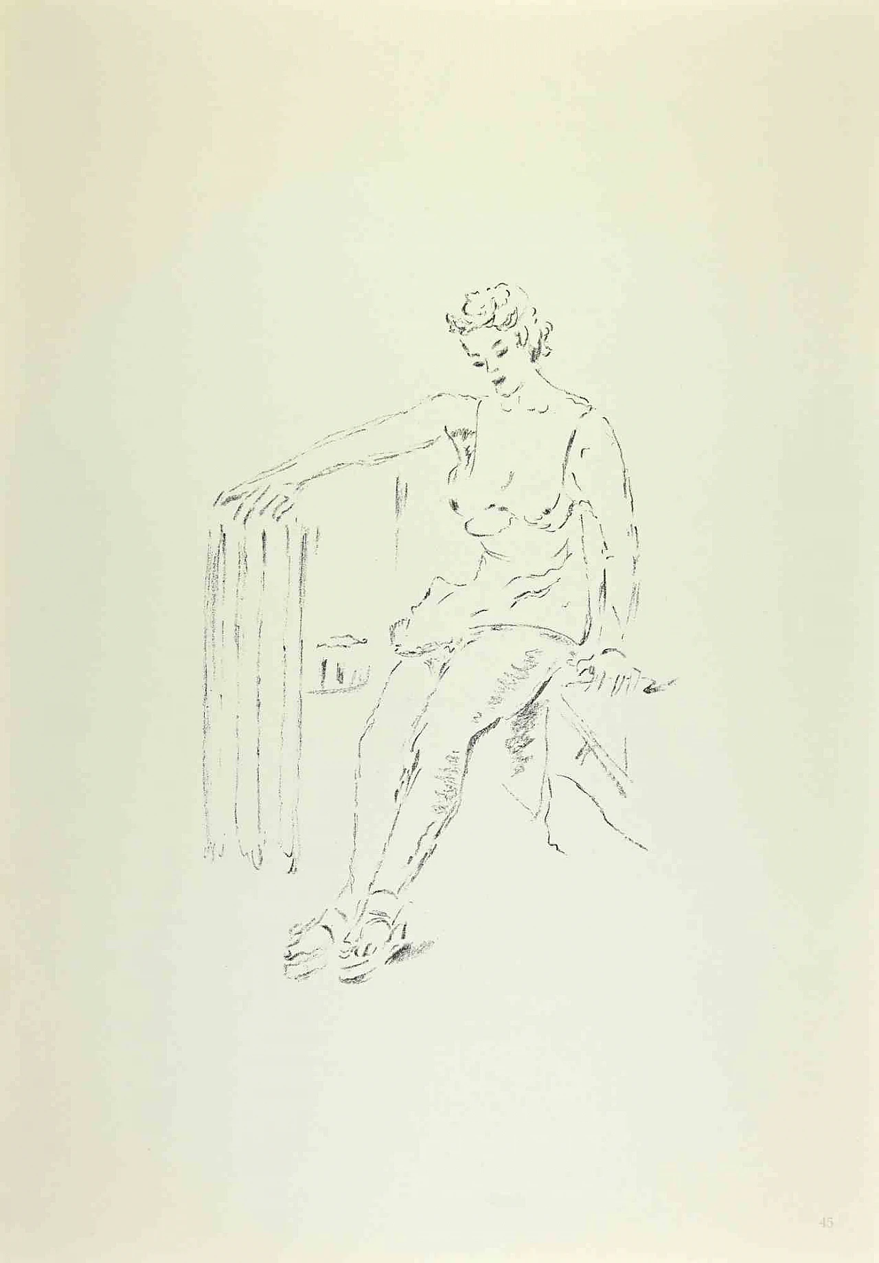 Filippo de Pisis, Woman, Lithograph 1960s-1970s 1