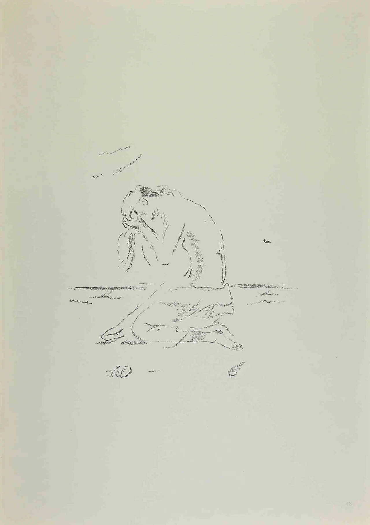 Filippo de Pisis, The Lament of Ariadne, Lithograph 1960s-1970s 1