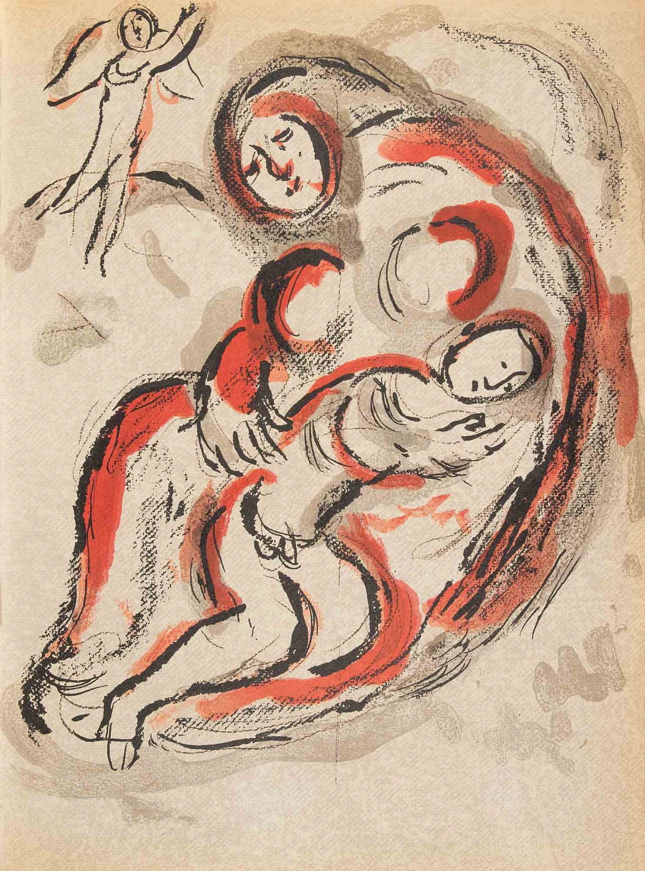 Marc Chagall, Hagaer in the Desert, Lithograph 1960s-1970s 1