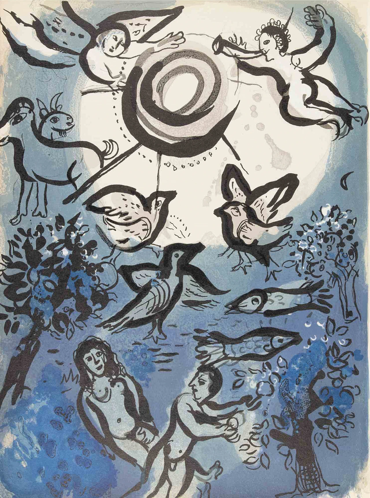 Marc Chagall, La Creazione, Litografia 1960-1979 1