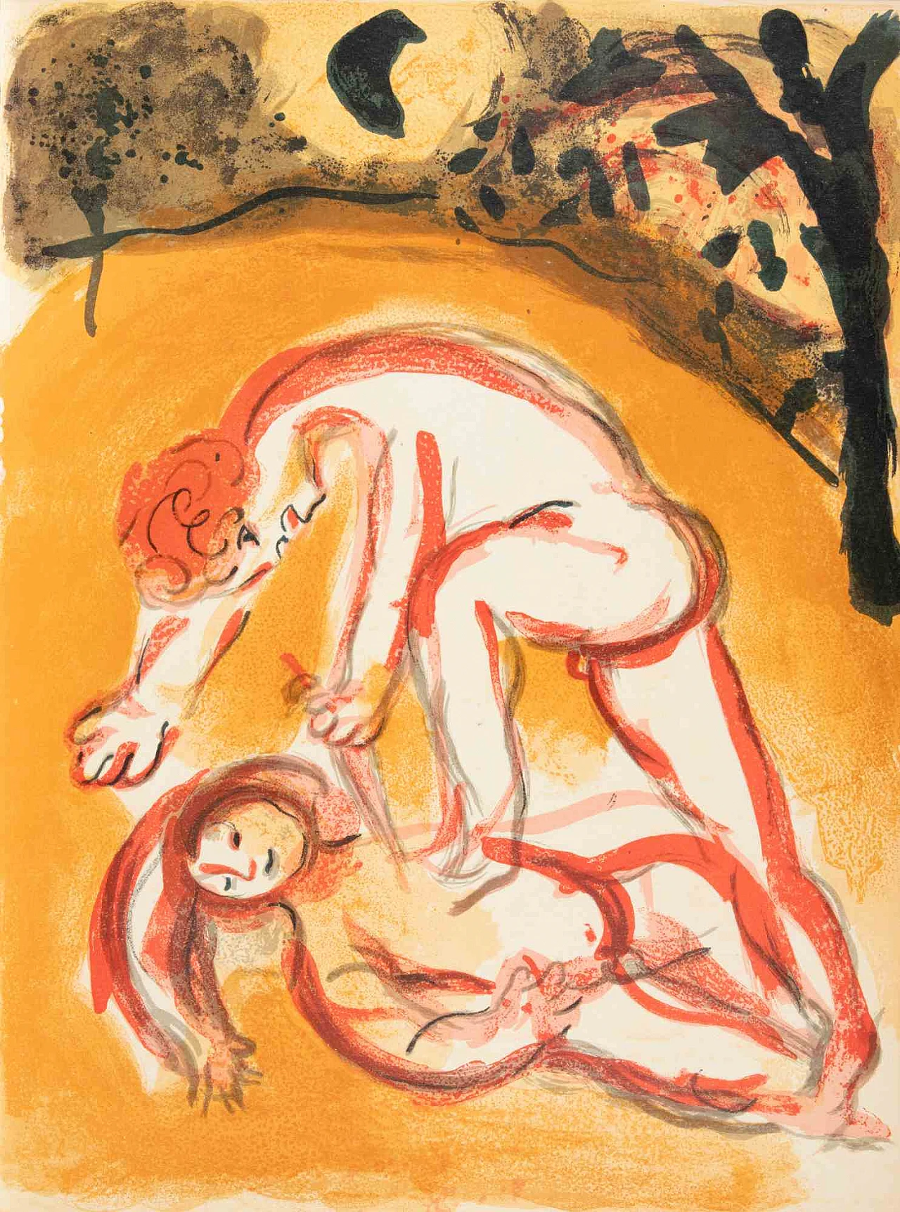 Marc Chagall, Cain and Abel, Lithograph 1960s-1970s 1