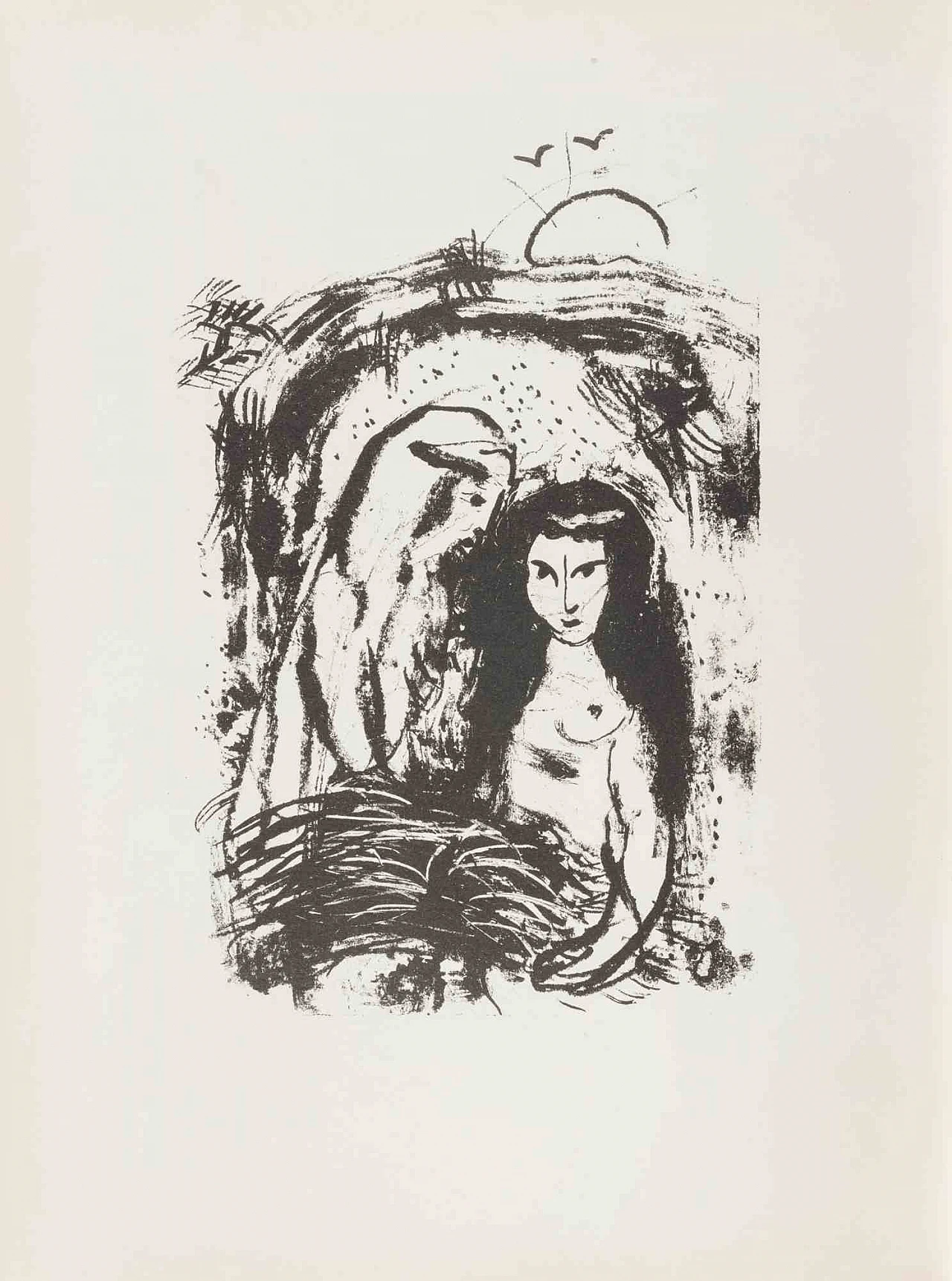 Marc Chagall, Ruth and Booz Sleeping, Lithograph 1960s-1970s 2