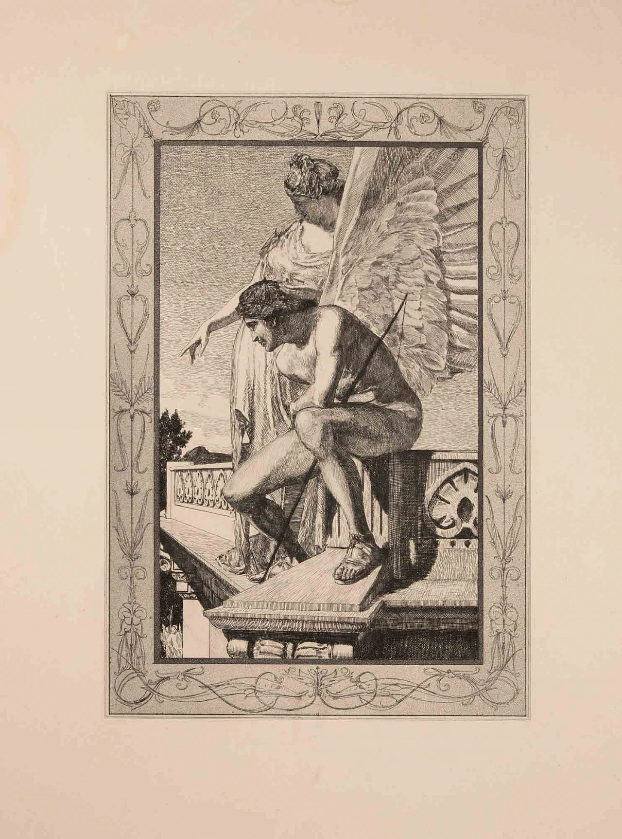 Max Klinger, Venus zeigt Amor Psyche, Etching Aquatint 19th century 1