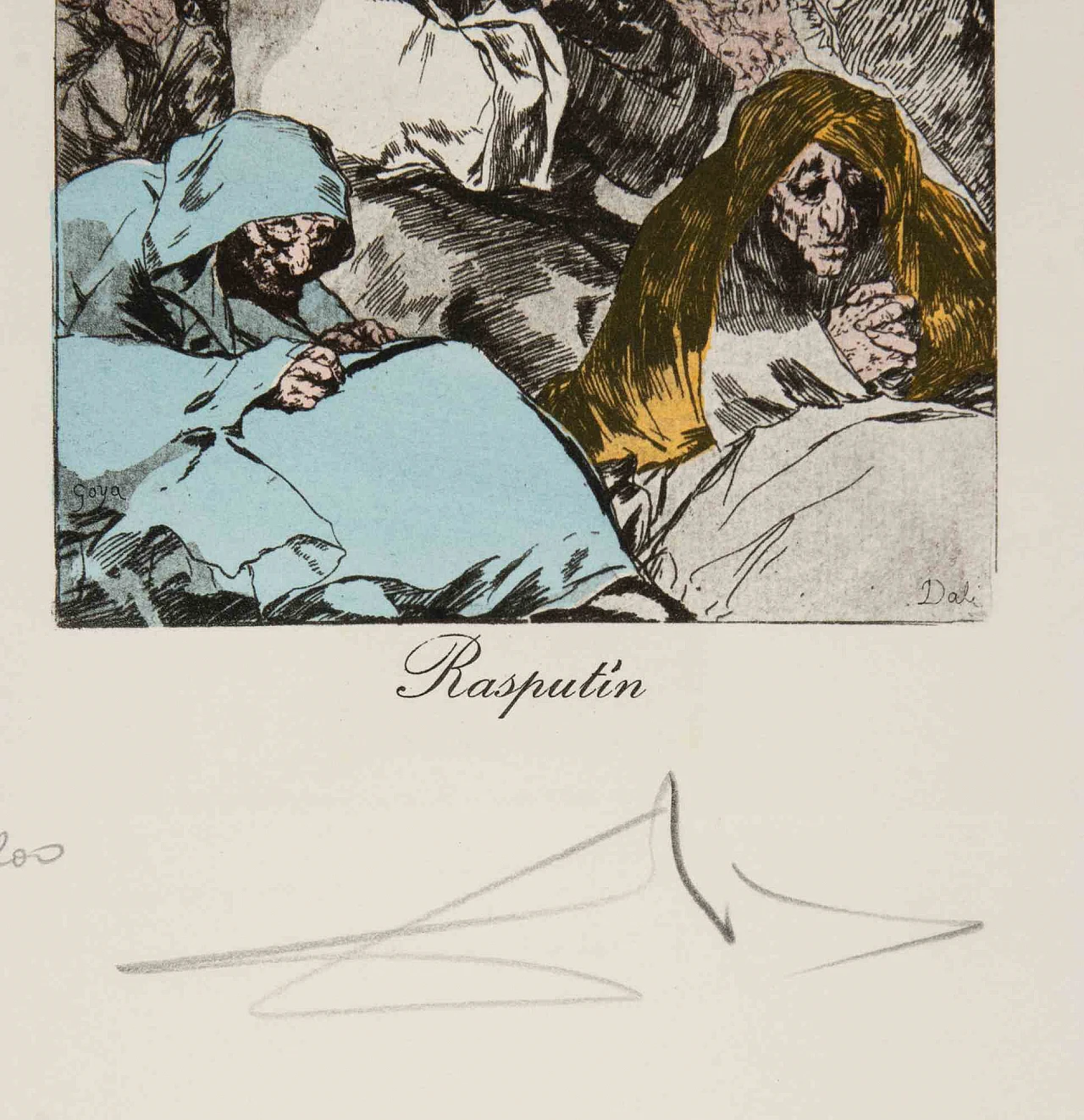 Salvador Dalì, Rasputin, Drypoint Etching Heliogravure 1960s-1970s 2