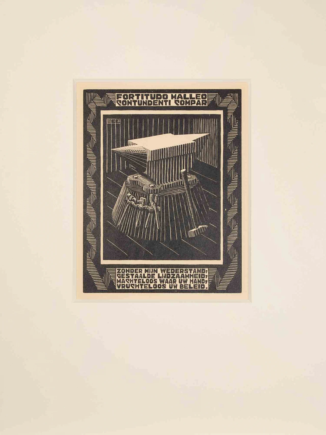 Maurits Cornelis Escher, Anvil, Woodcut 1920s-1930s 2