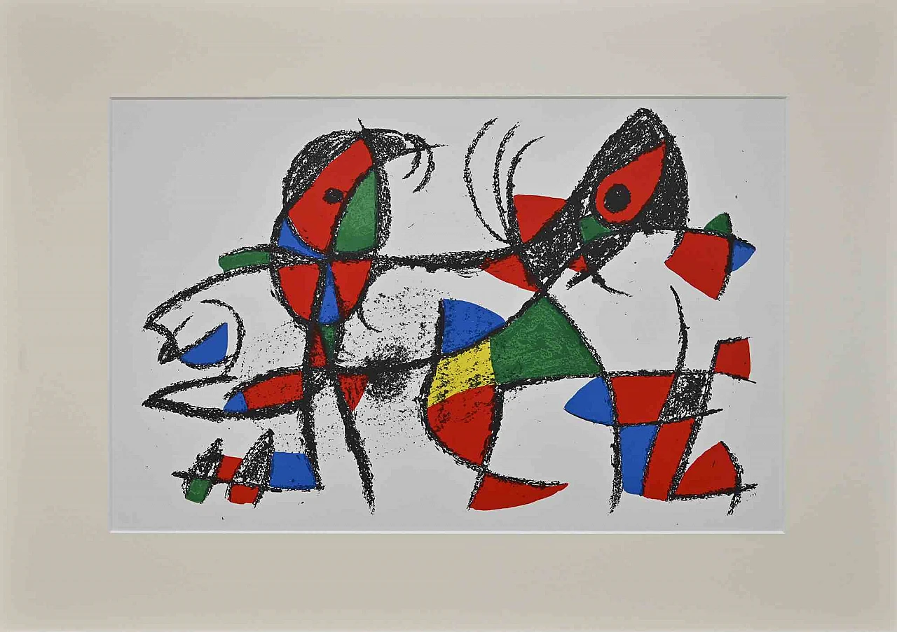 Joan Mirò, Composition X, Lithograph 1960s-1970s 1