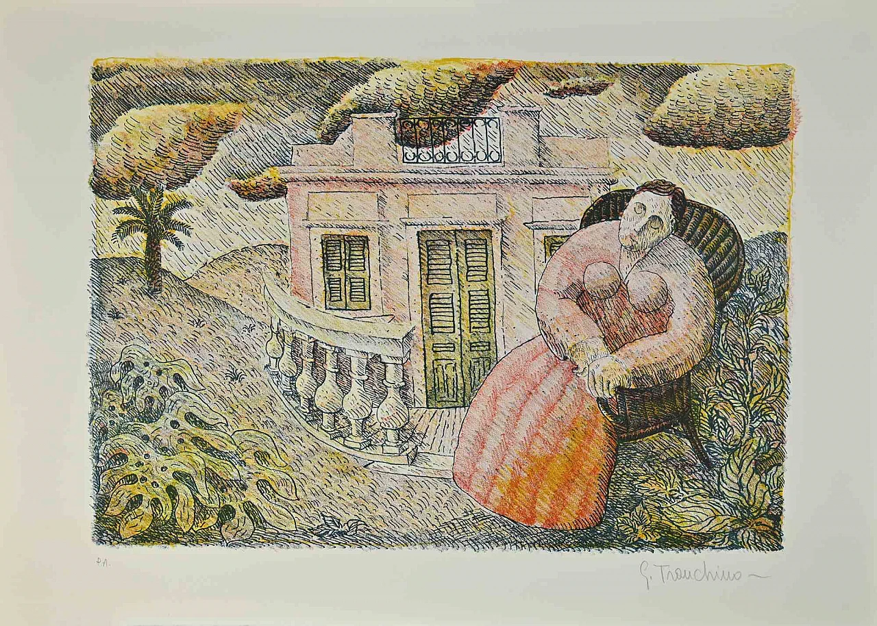 Gaetano Tranchino, Donna e casa, Litografia 1960-1979 1
