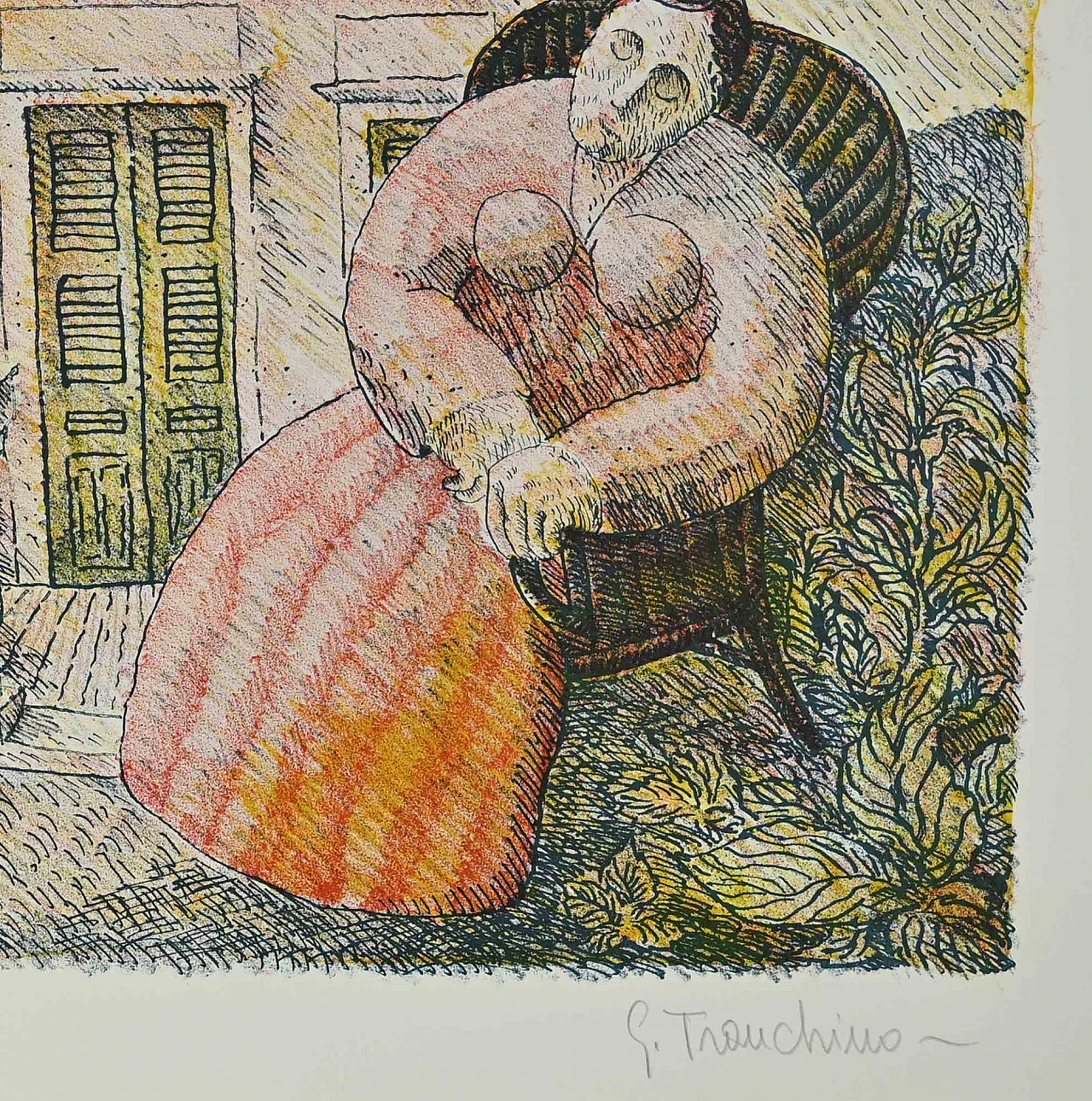 Gaetano Tranchino, Donna e casa, Litografia 1960-1979 2