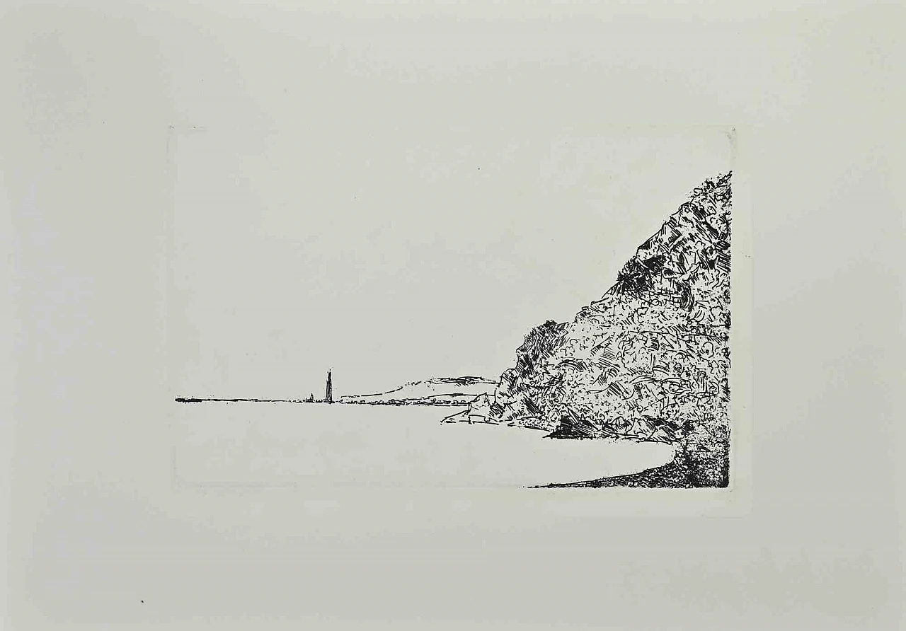 Giovanni Omiccioli, Seascape, Etching 1960s-1970s 1