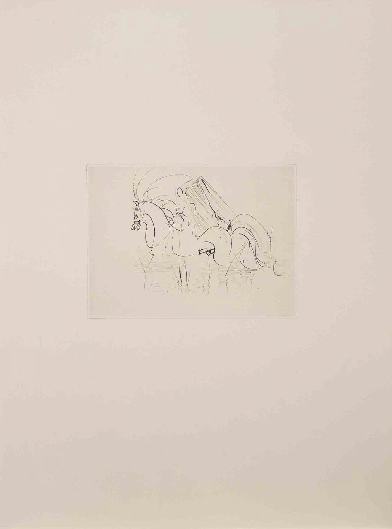 Salvador Dalì, The Ride - From Le Amours de Cassandre, Etching Drypoint 1960s-1970s 2