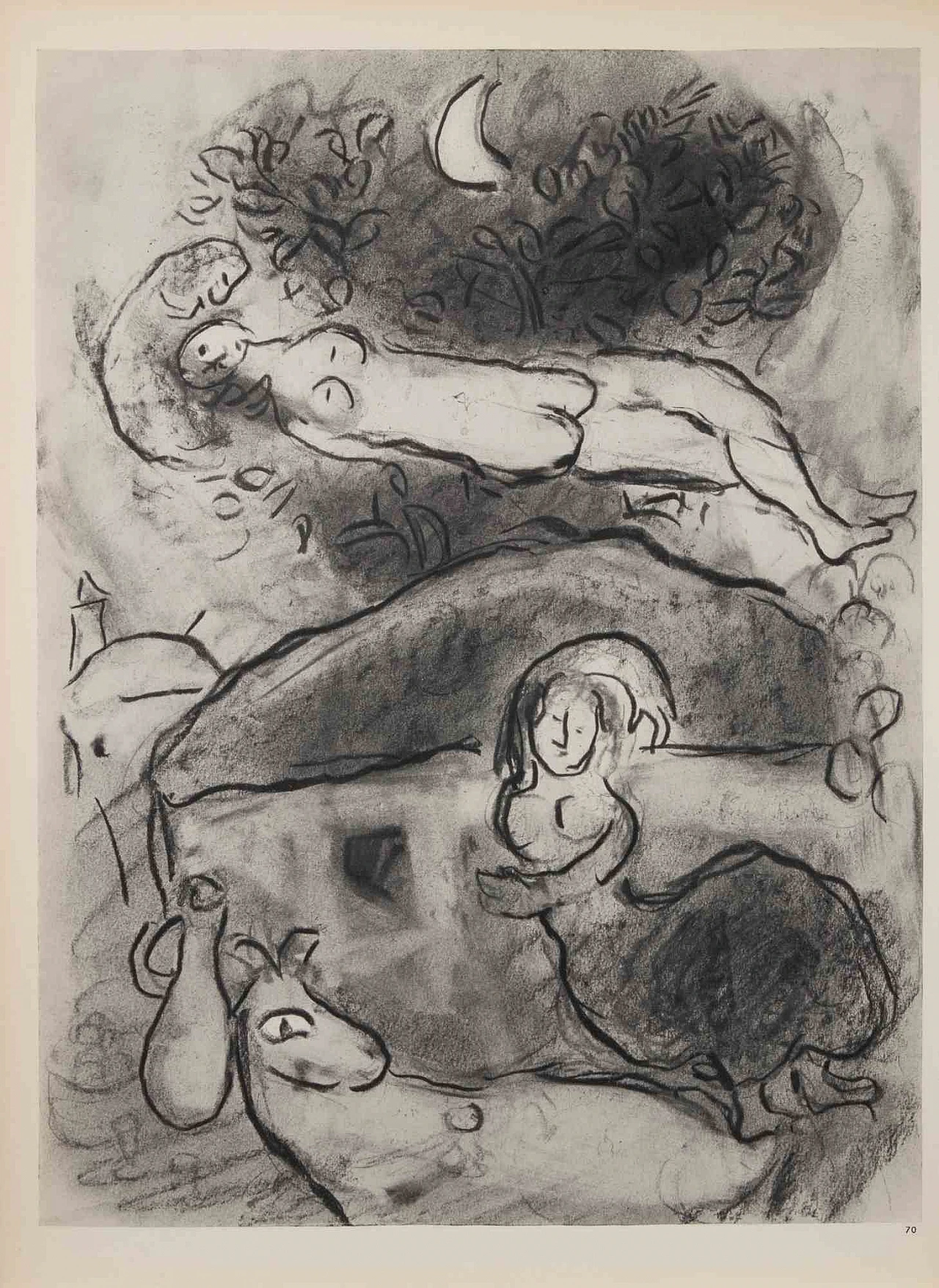 Marc Chagall, Sleep in the Moonlight, Heliogravure 1960s-1970s 1