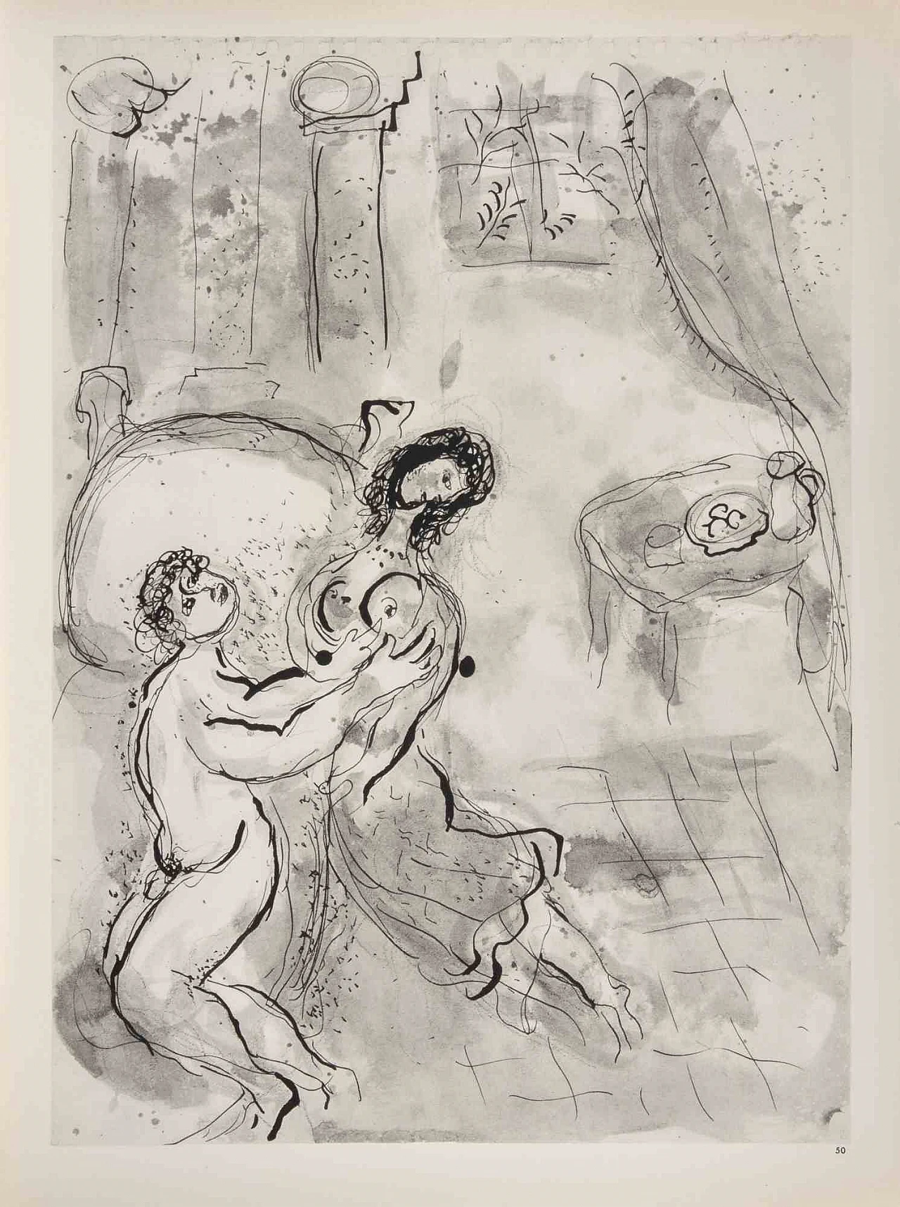 Marc Chagall, Amnon and Tamar, Heliogravure 1960s-1970s 2