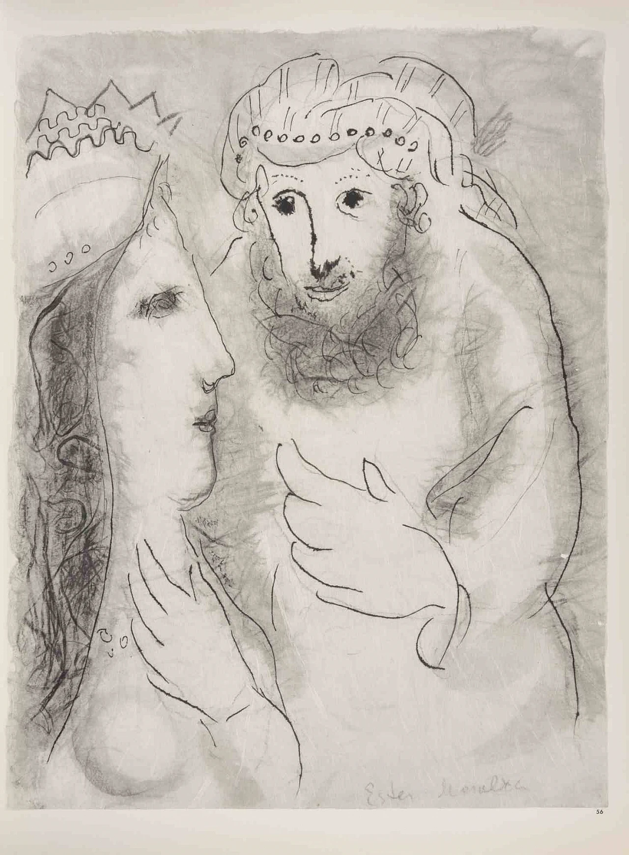 Marc Chagall, The Young Woman and the Old Man, Heliogravure 1960s-1970s 2