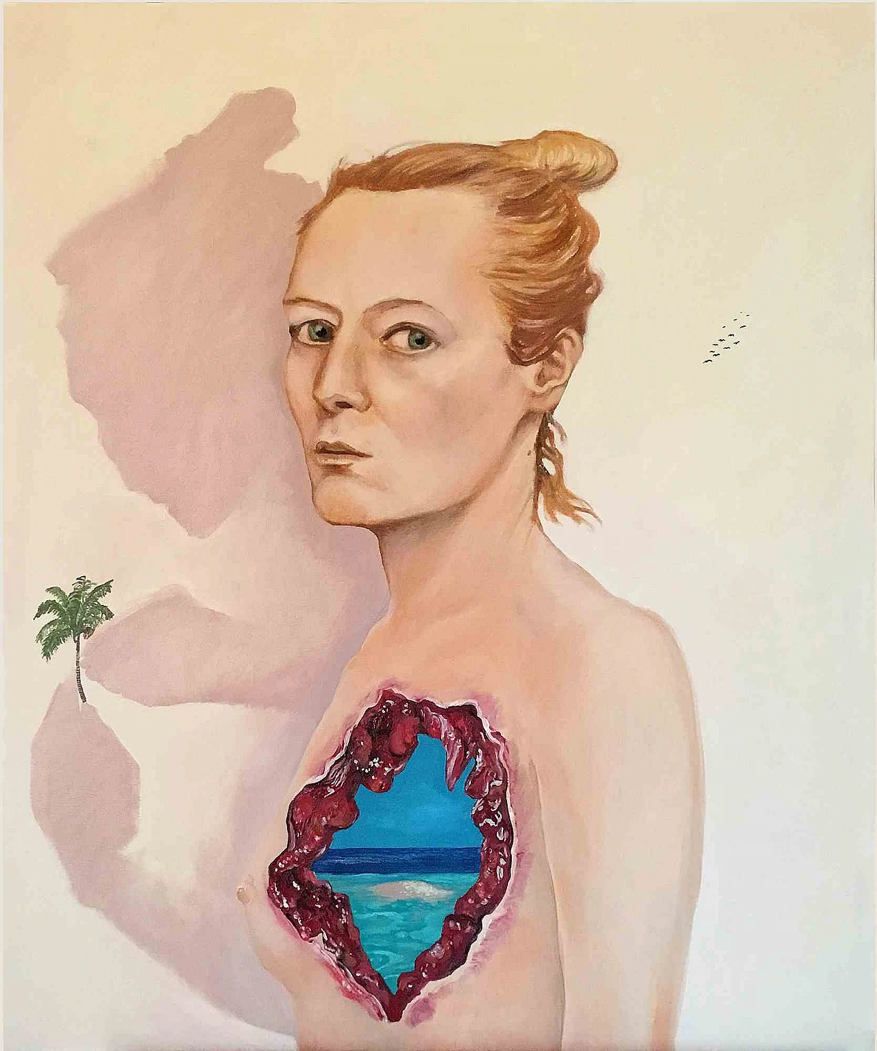 Sarah Bowyer, Spazio interiore, Olio su tela Anni 2000 1