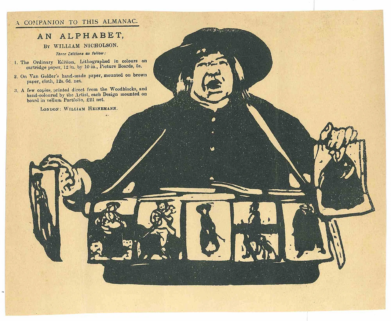 William Nicholson, An Alphabet, Woodcut 1