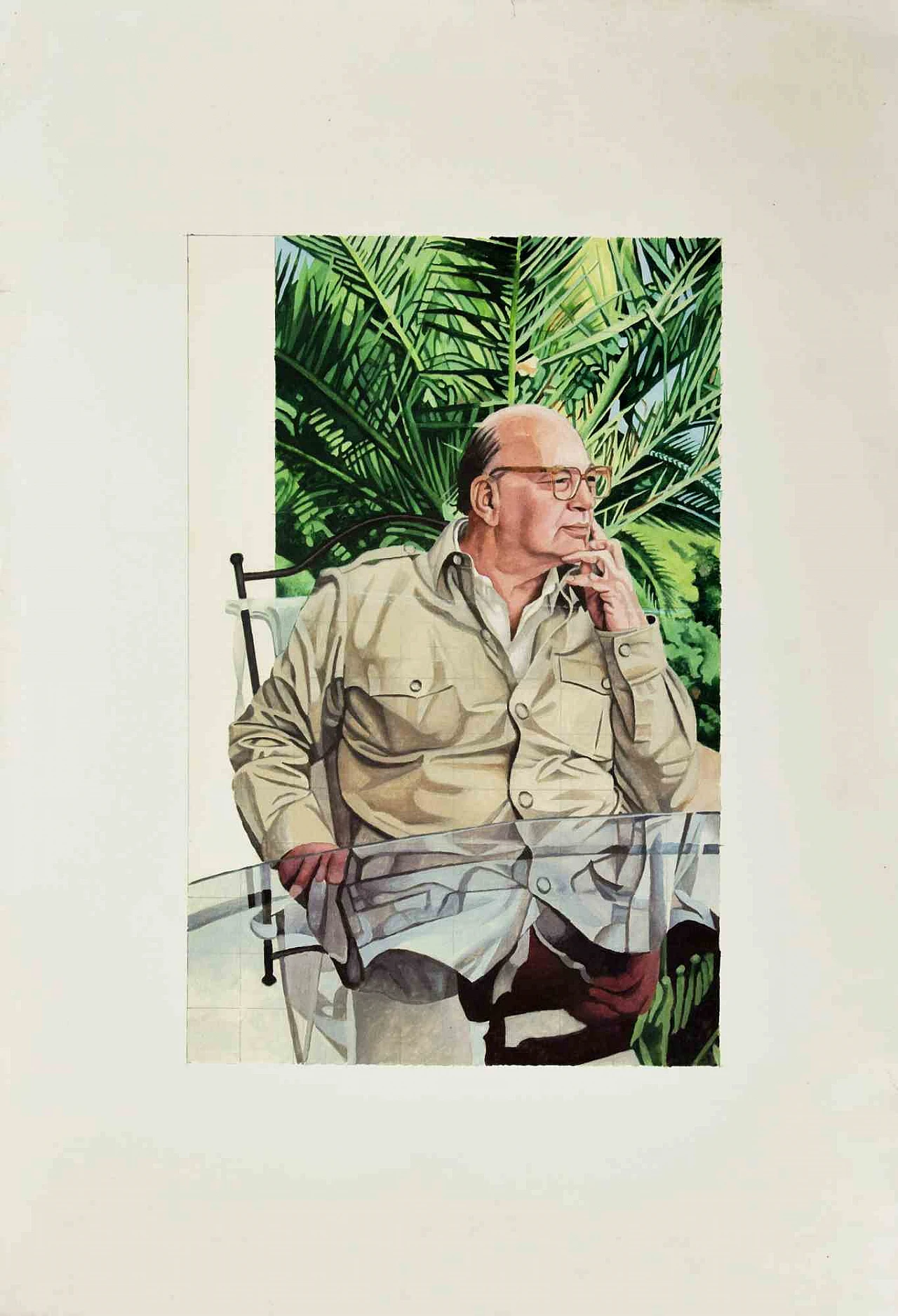 Deanna Frosini, Portrait of Bettino Craxi, Screenprint 2000s 1