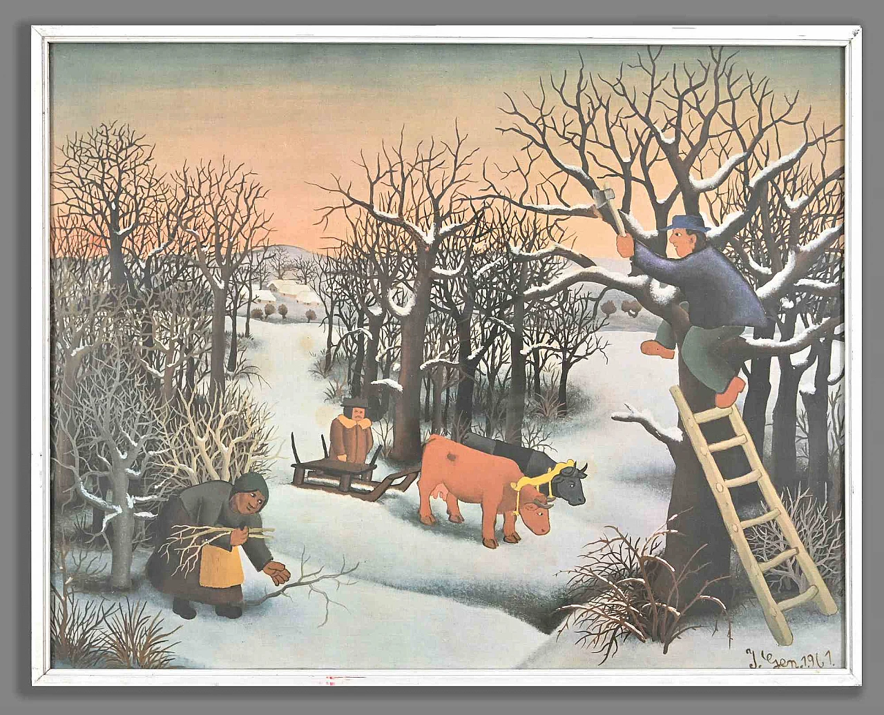 Josip Generalic, Winter Landscape, Offset 1960s-1970s 1