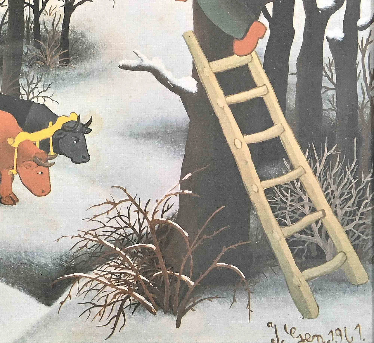 Josip Generalic, Winter Landscape, Offset 1960s-1970s 2