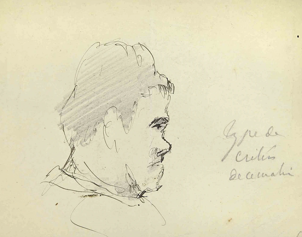 Sconosciuto, Profilo dell'uomo, Disegno Anni 2000 1