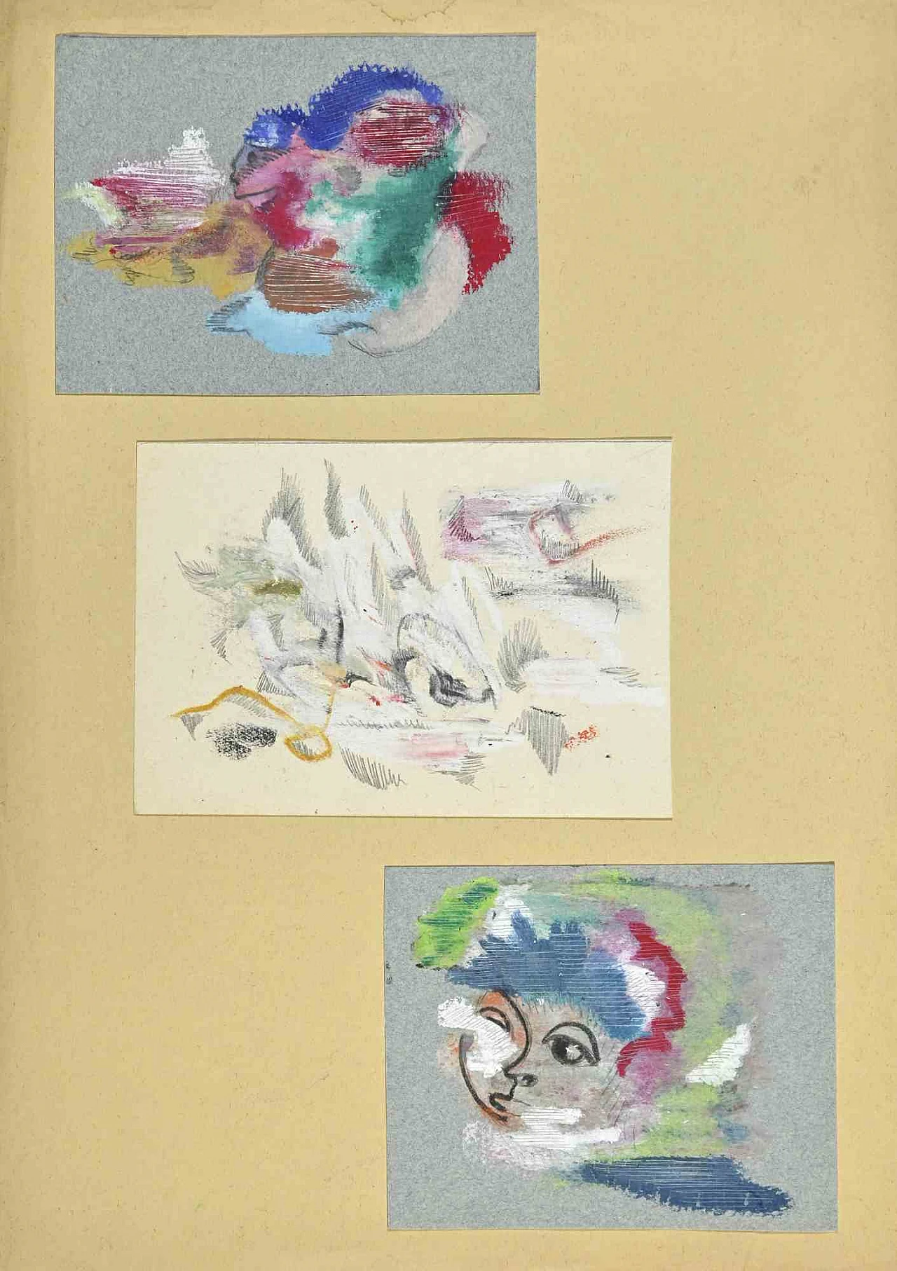 Henri Espinouze, Figure, tecnica mista disegno-inchiostro 1940-1959 1