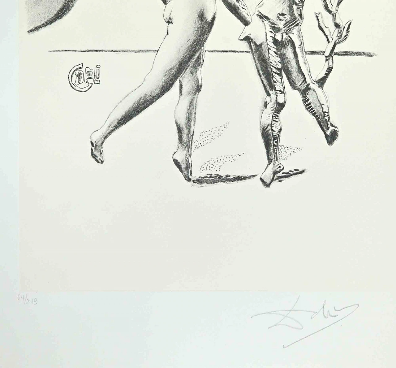 Salvador Dalì, La Danza, Litografia 1980-1999 2