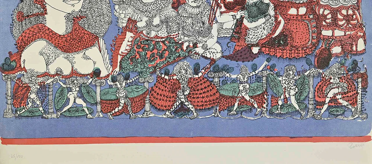 Tono Zancanaro, La brava ragazza di Cecina, Litografia 1960-1979 2