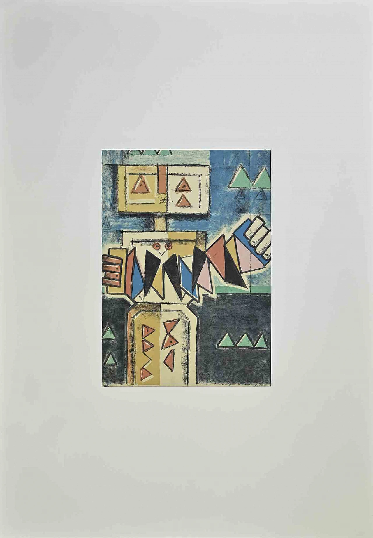 Ibrahim Kodra, Giocatore, Litografia 1960-1979 1