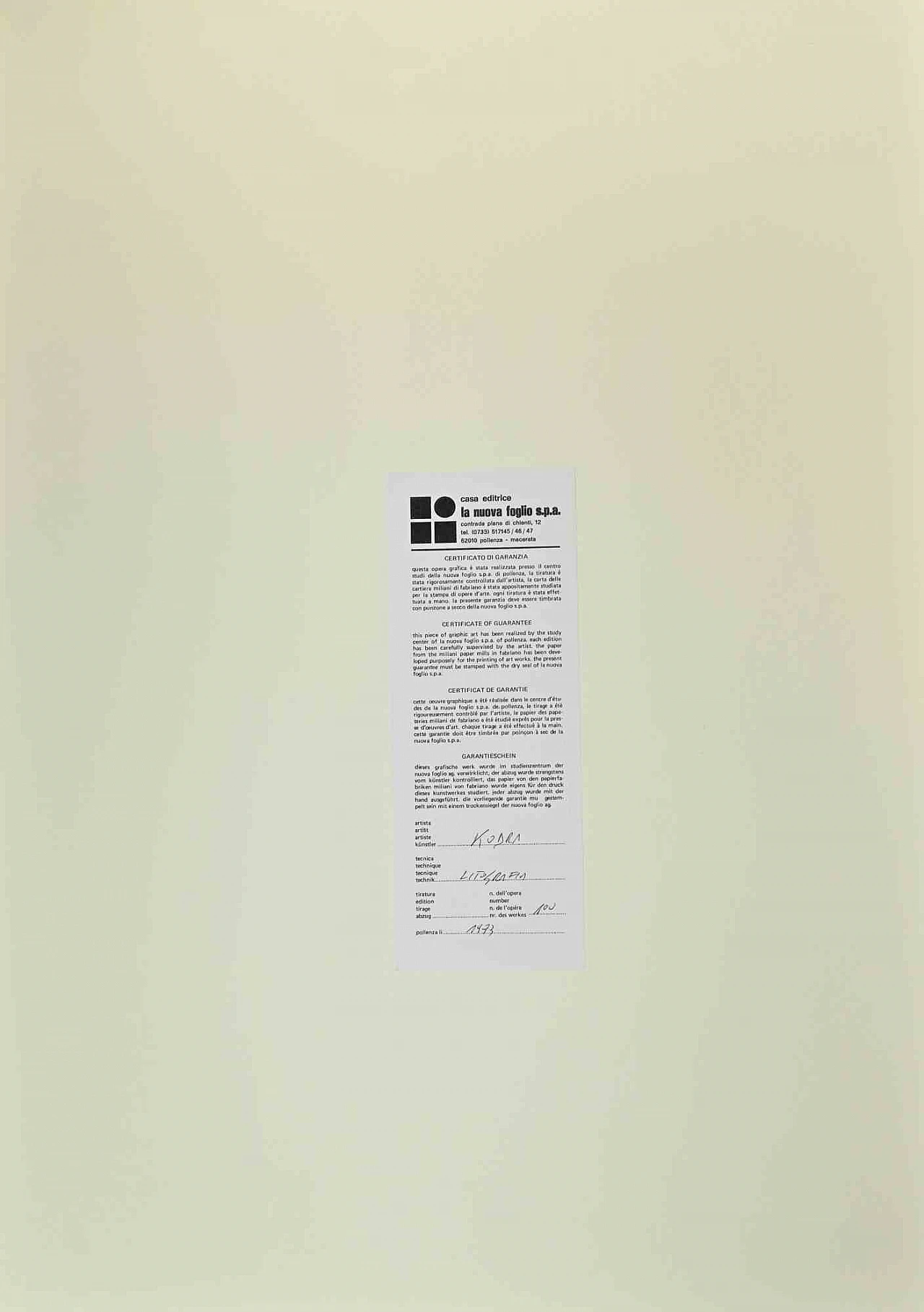 Ibrahim Kodra, Sculptor, Lithograph 1960s-1970s 3