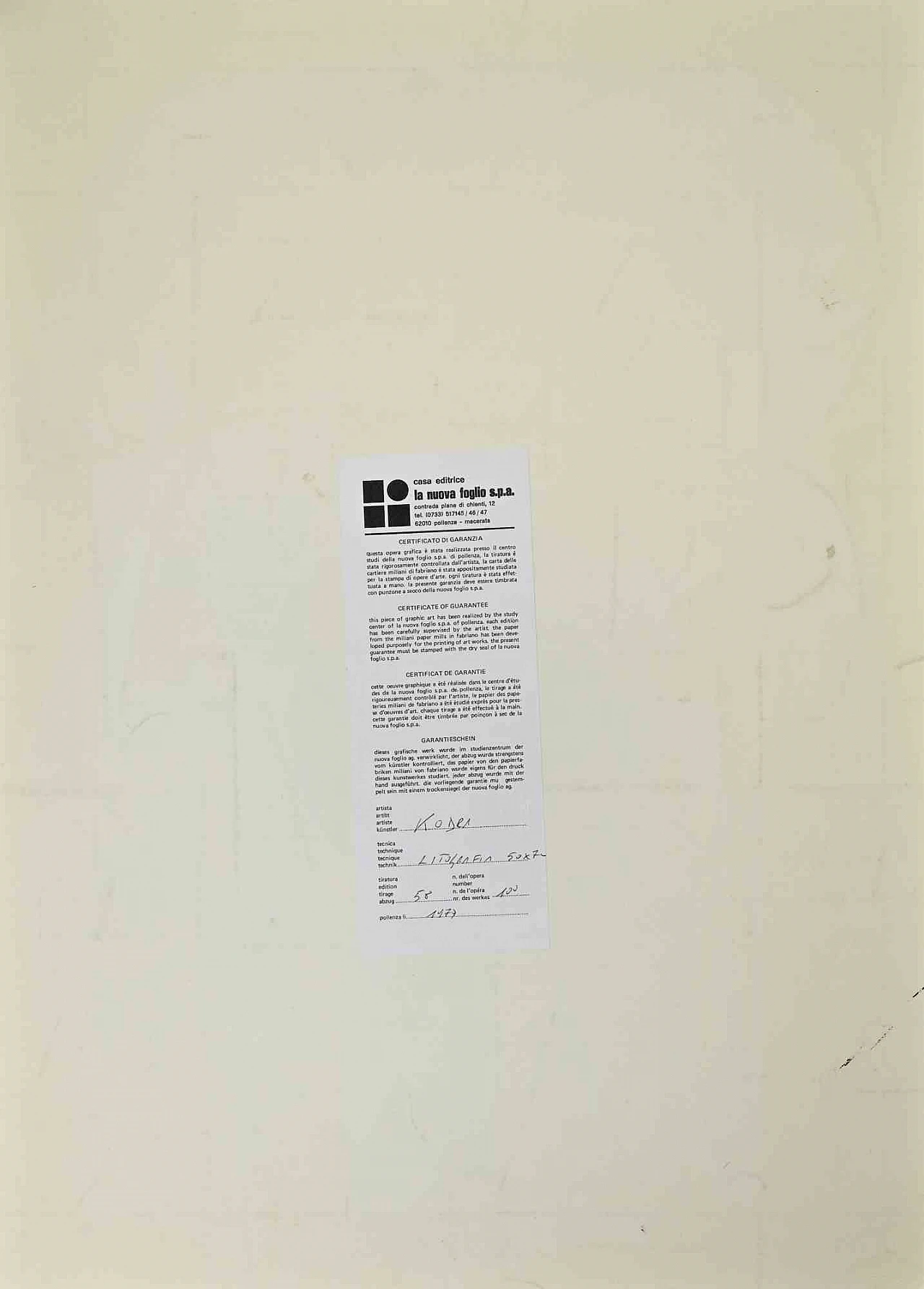 Ibrahim Kodra, Player, Lithograph 1960s-1970s 2