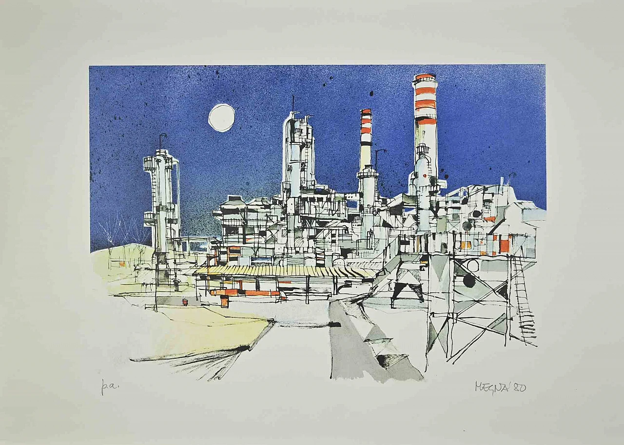 Giuseppe Megna, The Factory, Lithograph 2000s 1