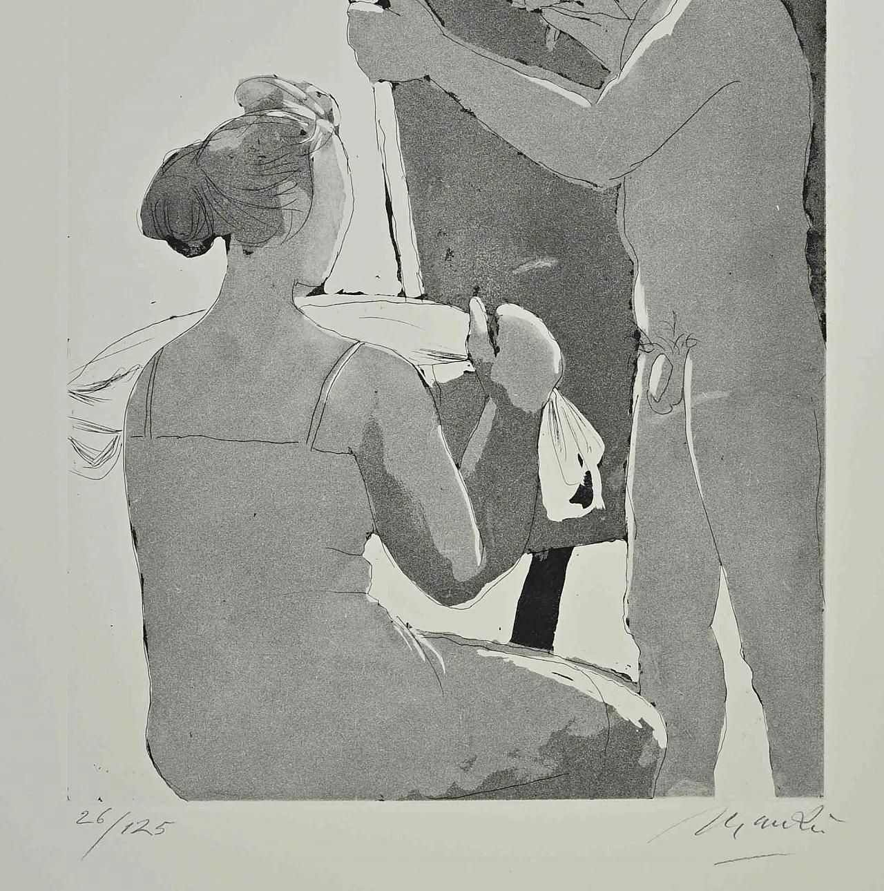 Giacomo Manzù, Nude, Etching 1960s-1970s 2