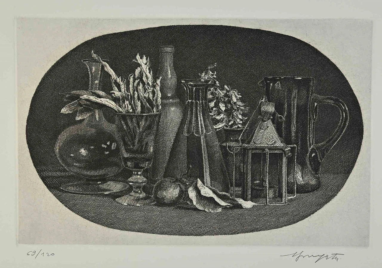 Vairo Mongatti, Still Life, Etching 1960s-1970s 2