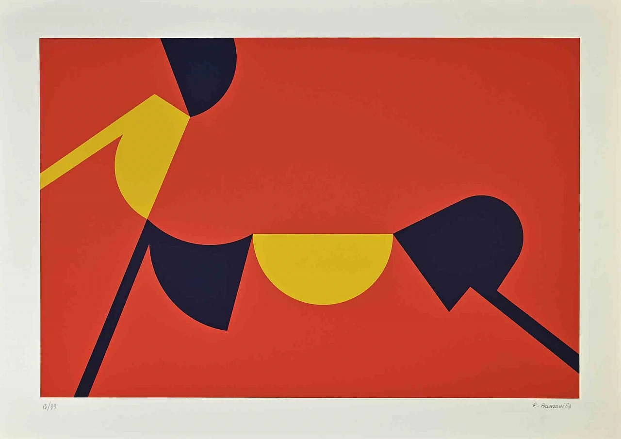 Renato Barisani, The Red Composition, Screenprint 1980s-1990s 1
