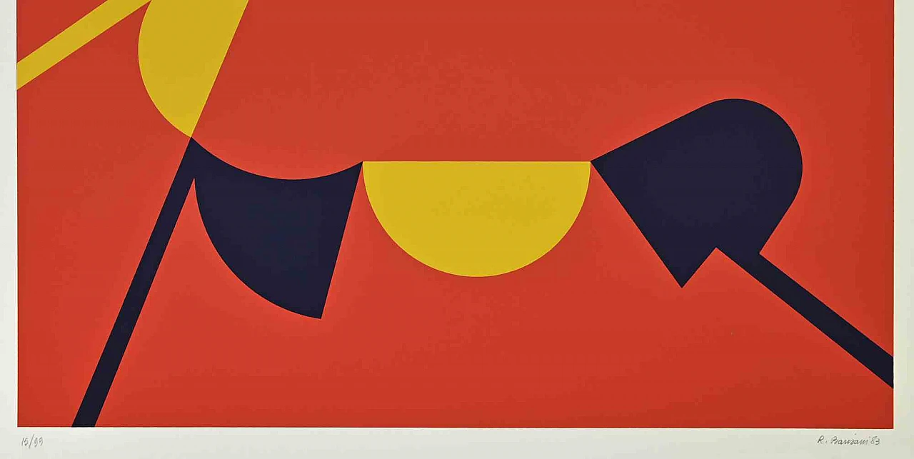Renato Barisani, The Red Composition, Screenprint 1980s-1990s 2