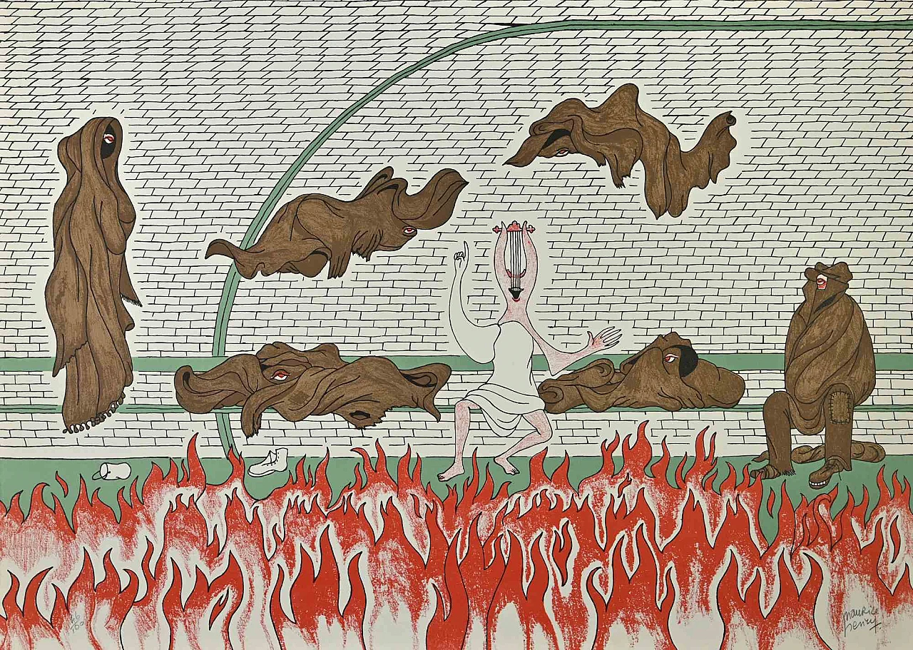 Henry Maurice, Senza titolo, litografia 1960-1979 1