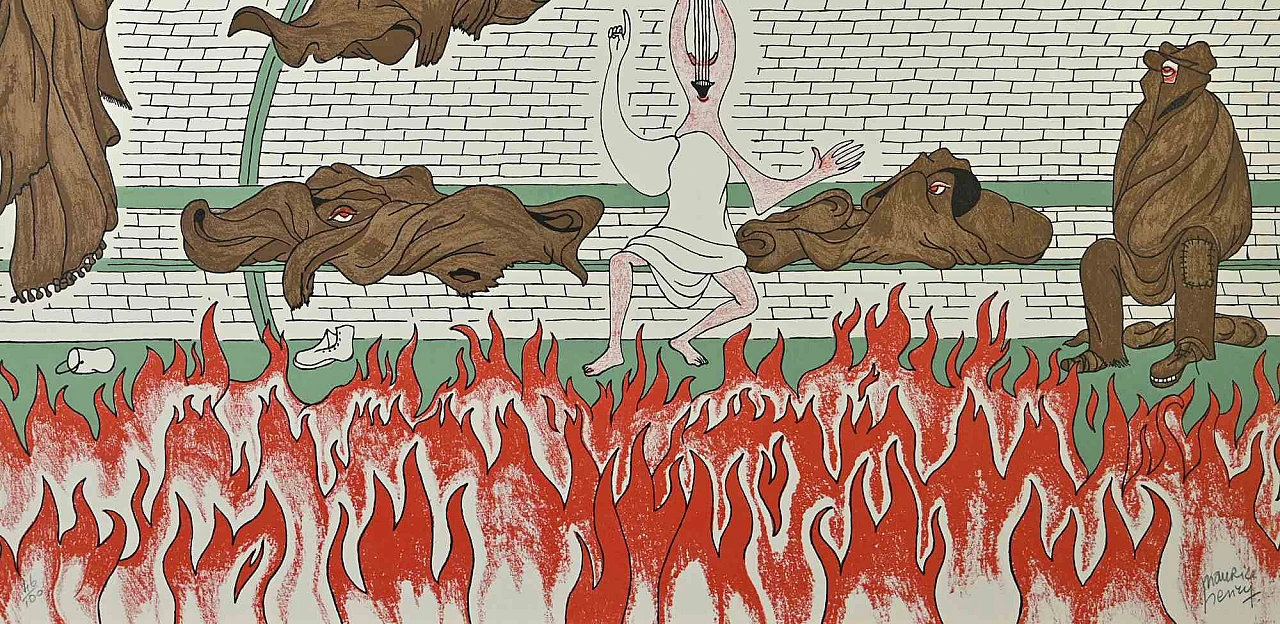 Henry Maurice, Senza titolo, litografia 1960-1979 2