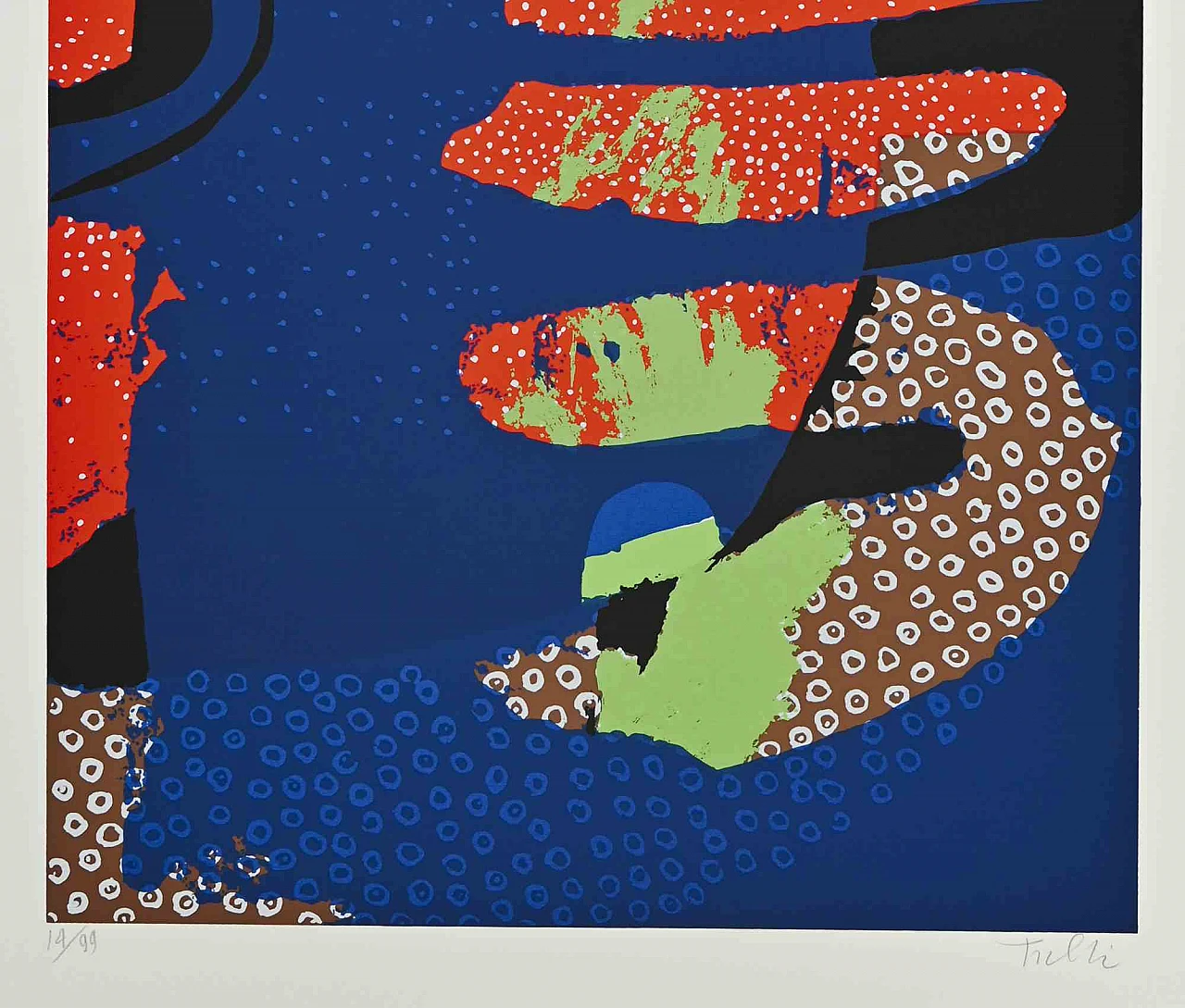 Wladimiro Tulli, Carnivalesque Composition, Screenprint 1960s-1970s 2