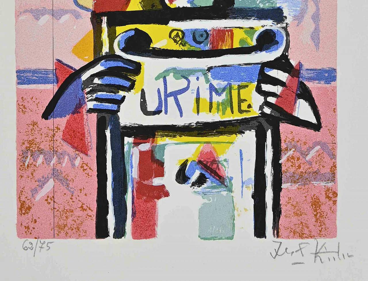 Ibrahim Kodra, Rime, Lithograph 1980s-1990s 2