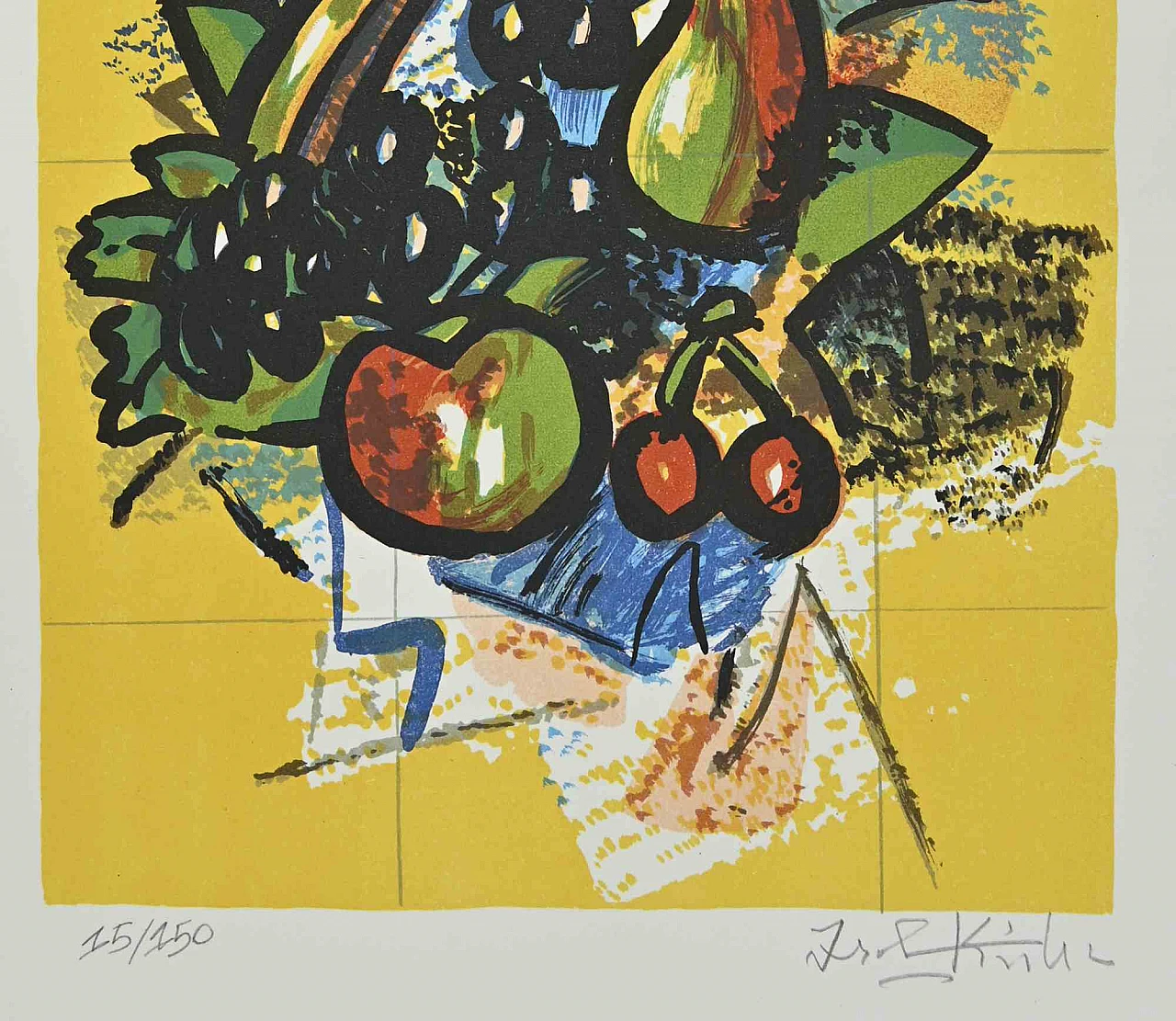 Ibrahim Kodra, Still Life, Lithograph 1980s-1990s 2