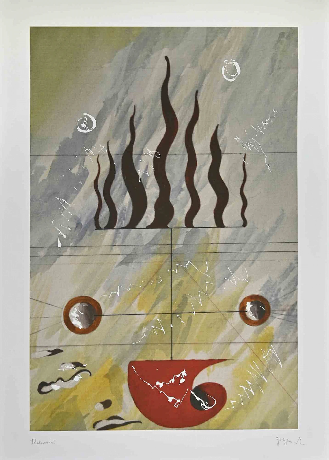 Martine Goyens, Homage to Miró, Digital Print 2000s 1