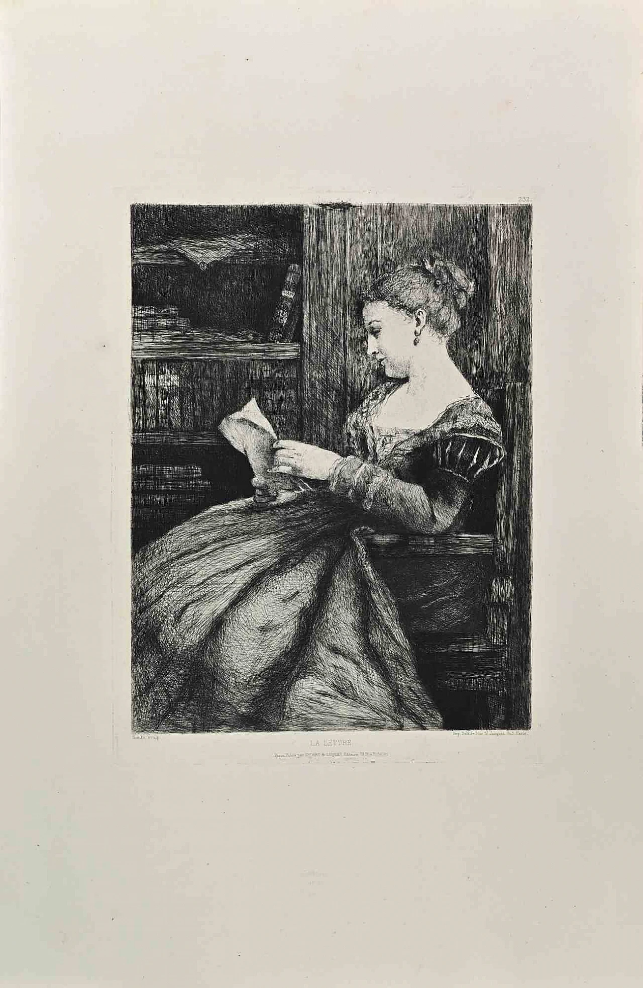 Smits, La Lettera, Acquaforte '800 1