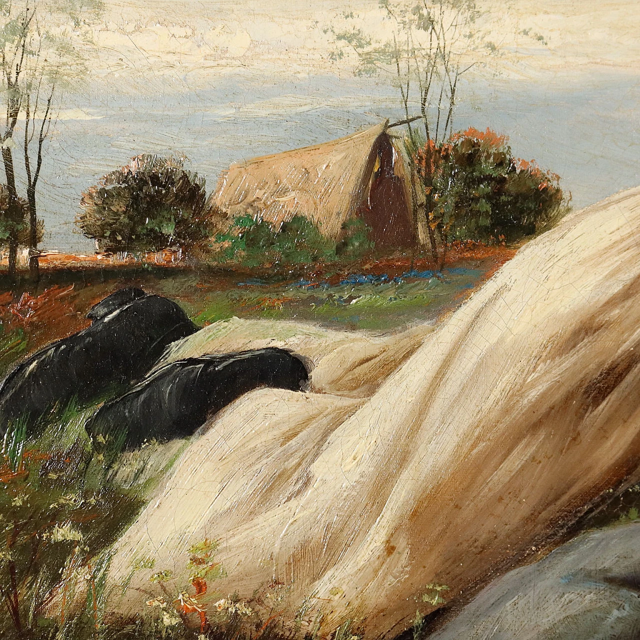 G. Szego, innamorati gitani, coppia di dipinti a olio su tela 5