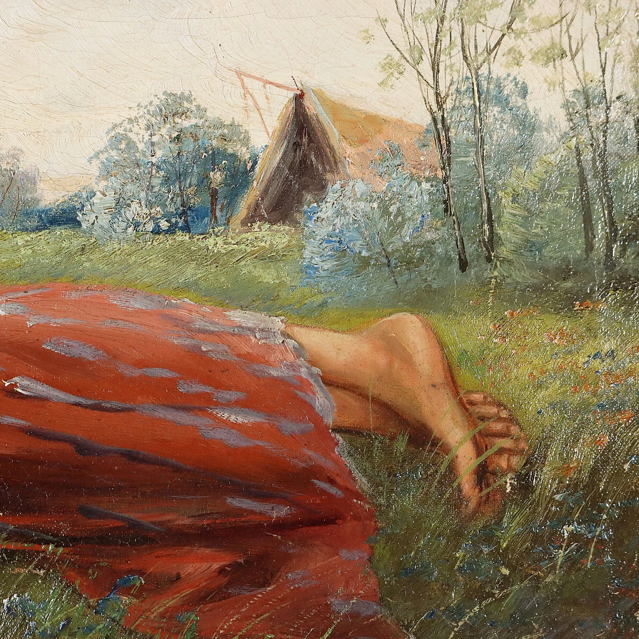 G. Szego, innamorati gitani, coppia di dipinti a olio su tela 6