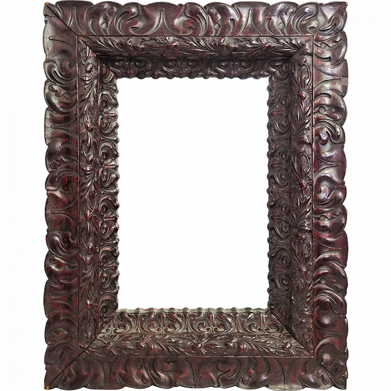 Mirror with carved wooden frame, 17th century 9