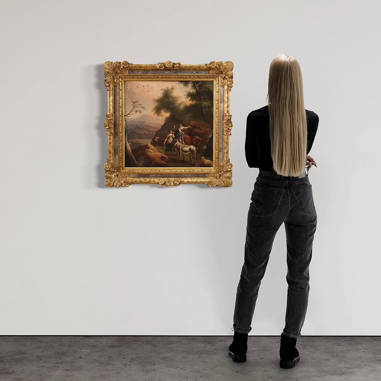 Bucolic landscape painting, 18th century 2