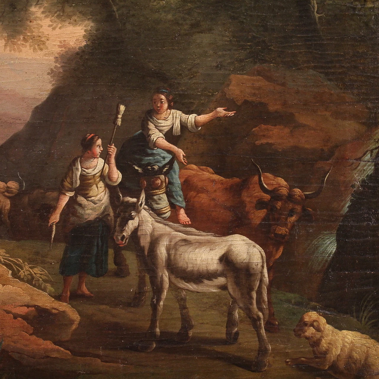 Bucolic landscape painting, 18th century 5