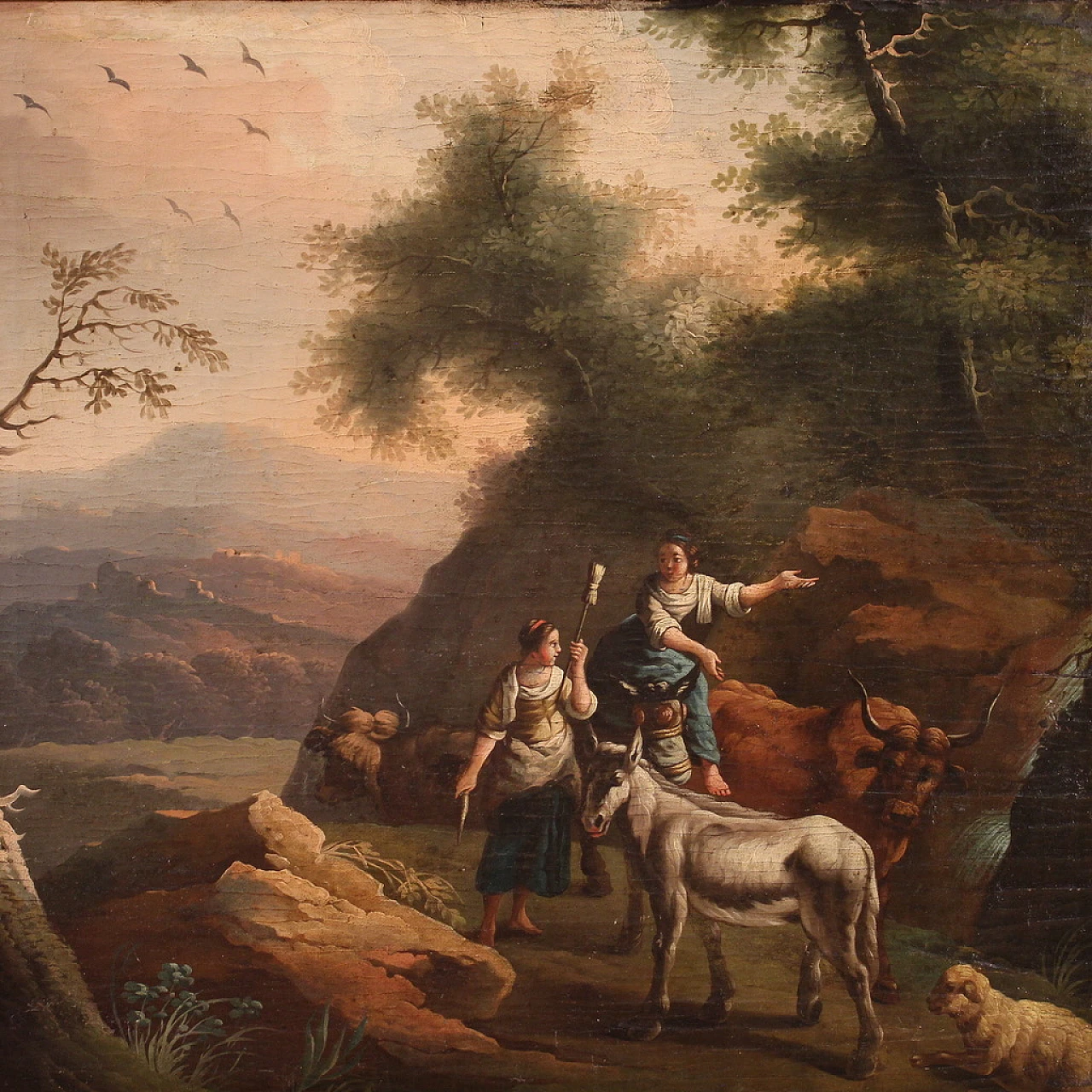 Bucolic landscape painting, 18th century 7